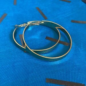 Thick gold hoops
